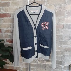 Tommy Hilfiger Button Up Sweater w front Vest